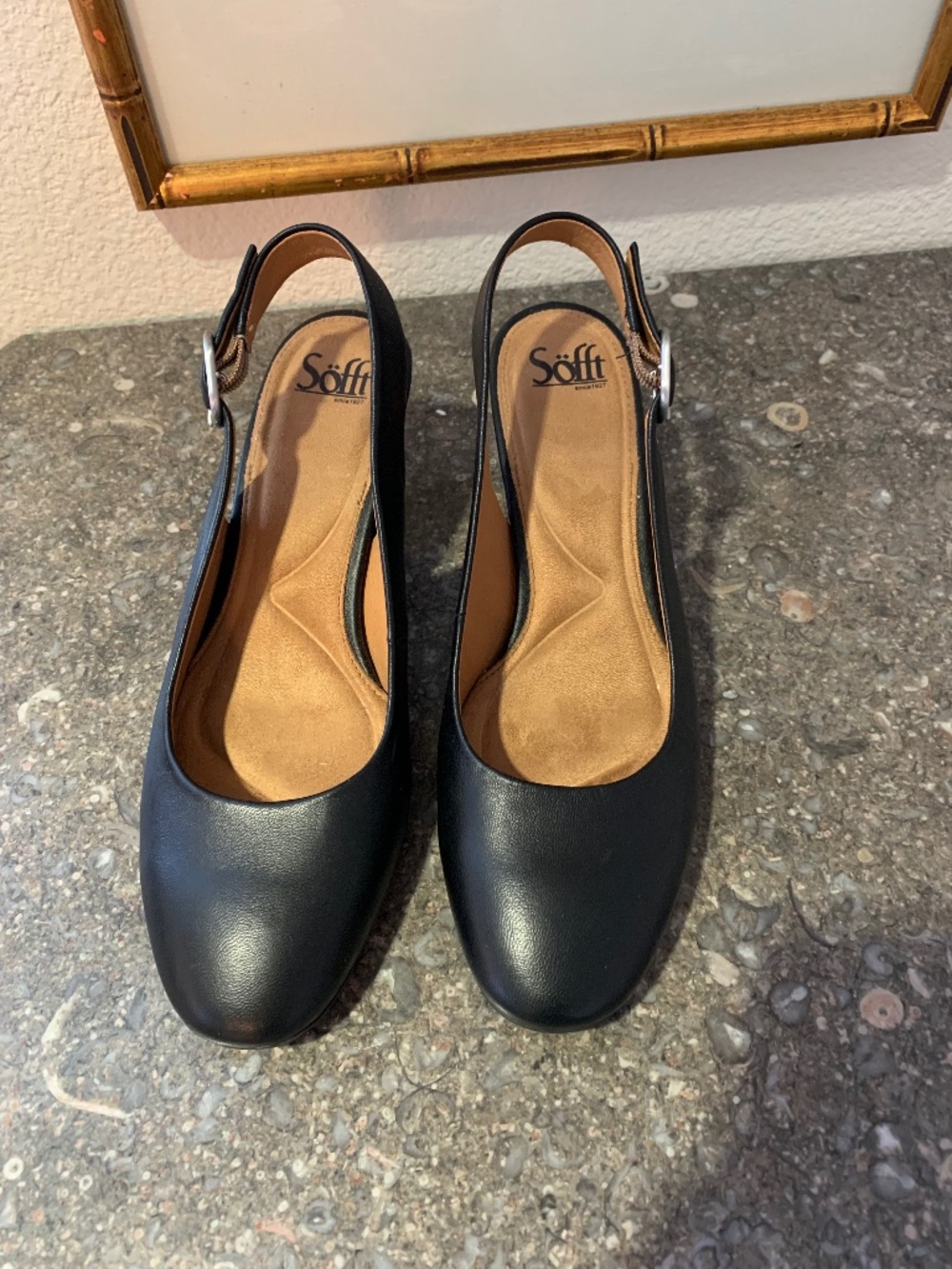 Sofft Leather open heel sling back pumps, size 9.5